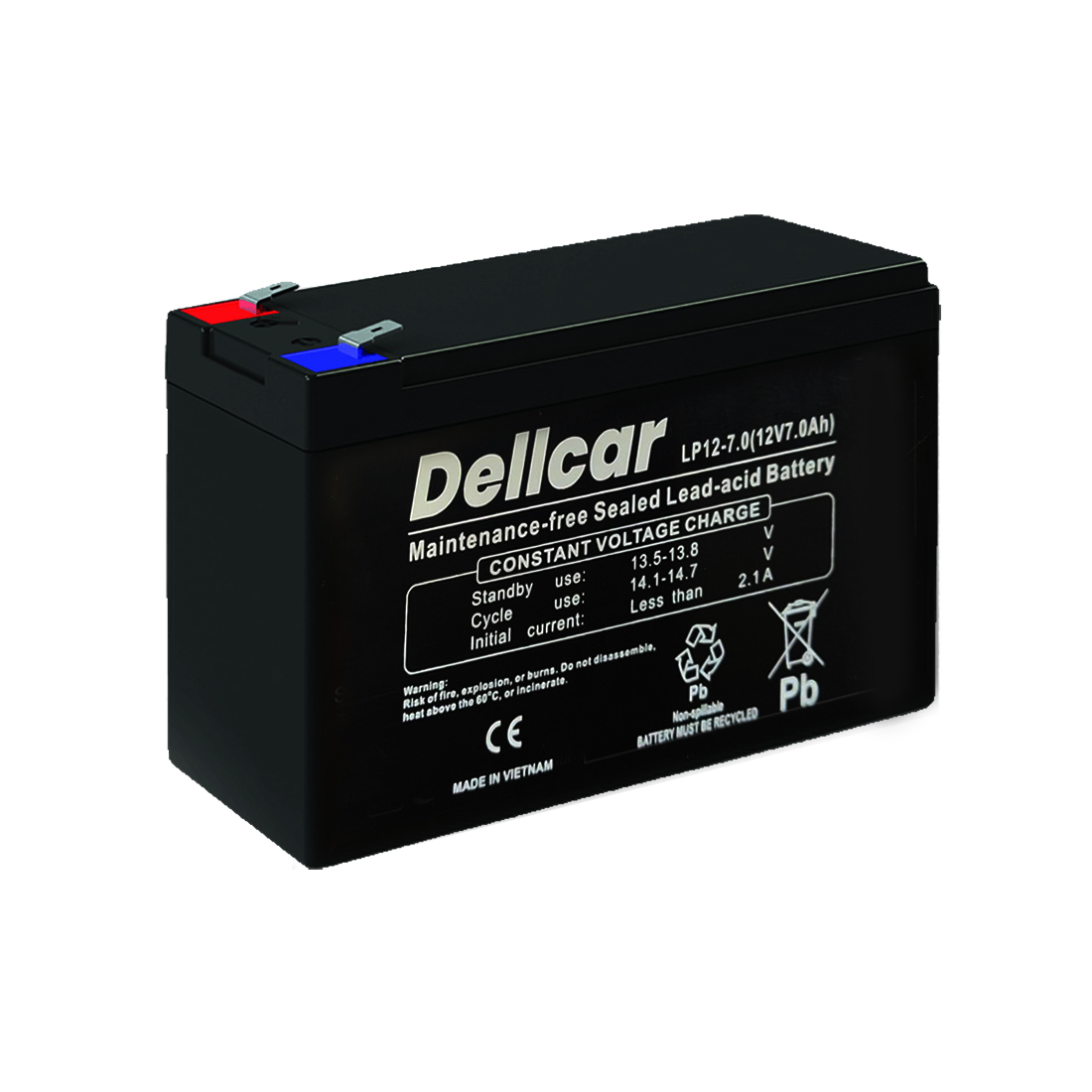 باتری سیلد لید اسید 12 ولت 7 آمپر Dellcar اورجینال ساخت ویتنام
