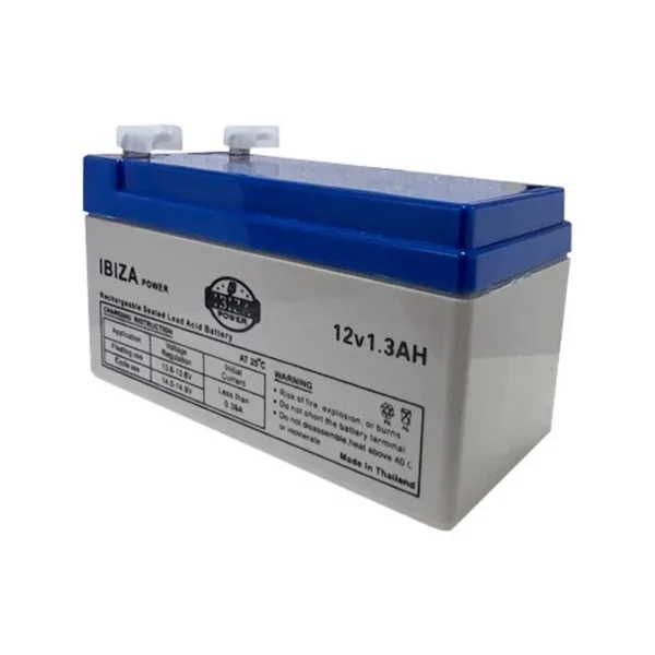 باتری سیلد لید اسید 12 ولت 1.3 آمپر ایبیزا مبتکران آسانسور Mobtakeranlift